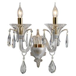 W9212-2 Gold/White metal+Clear Glass Бра (MODERN LAMP)