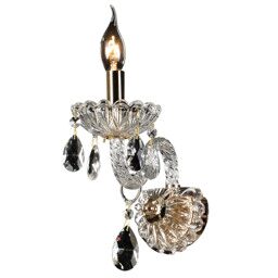 W2313-1 Gold/Iron+ clear glass+ clear crystal Бра (MODERN LAMP)